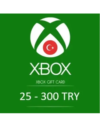 Xbox Gift Card 25-50-100-300 TL (TRY) Турция