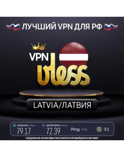 VPN Латвия (VLESS ключ) Скорость Работает в РФ