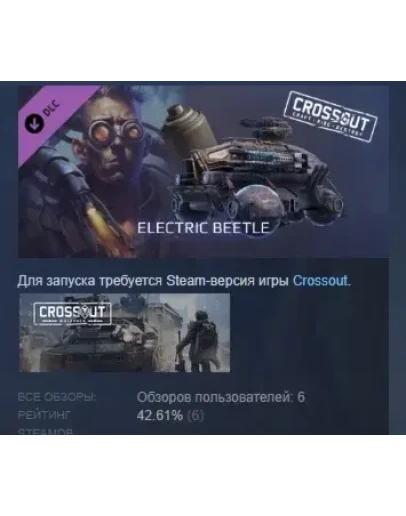 Crossout Electric beetle DLC STEAM GIFT РОССИЯ