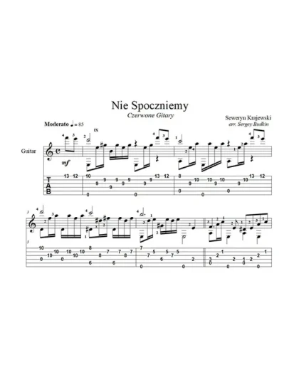 Nie Spoczniemy (Czerwone gitary) для гитары