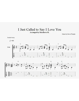 I Just Called to Say I Love You - Stevie Wonder I Just Called to Say I Love You - Stevie Wonder