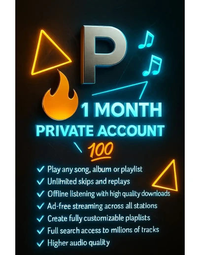 Личный аккаунт Pandora Music на 1 месяц