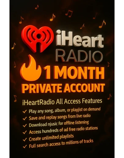 iHeartRadio All Access 1 месяц, личный аккаунт