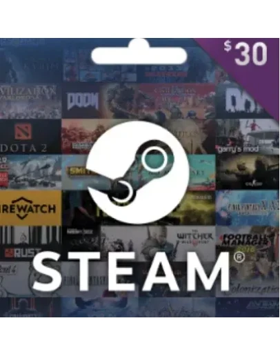 STEAM WALLET GIFT CARD 30 USD (US ACCOUNT)