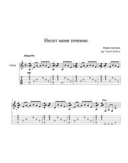 Несет меня течение (Юрий Антонов) для гитары Несет меня течение (Юрий Антонов) для гитары
