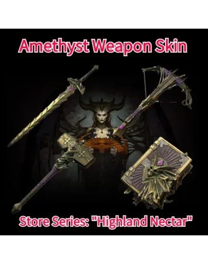 Diablo IV Amethyst Weapon Skin Code Diablo IV Amethyst Weapon Skin Code