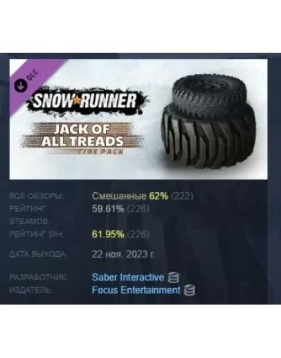 SnowRunner - Jack of All Treads Tire Pack DLC STEAM РФ