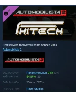 Automobilista 2 - Formula HiTech DLC STEAM РОССИЯ