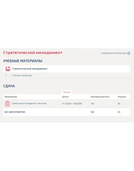 Стратегический менеджмент.Тест Синергия/МТИ 2023г Стратегический менеджмент.Тест Синергия/МТИ 2023г