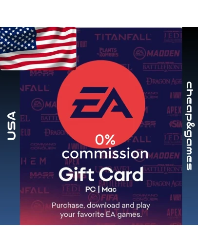 Карта пополнения EA PLAY EA GAMES USA US USD Карта пополнения EA PLAY EA GAMES USA US USD
