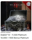 Diablo IV: 500-18500 Платины PS4/PS5 TR