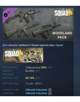 Squad Weapon Skins - Woodland Camo Pack STEAM РОССИЯ Squad Weapon Skins - Woodland Camo Pack STEAM РОССИЯ