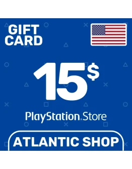Карта Пополнения PSN 15 (USD) США