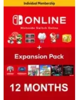 NINTENDO SWITCH ONLINE + EXPANSION PACK 12 МЕСЯЦЕВ