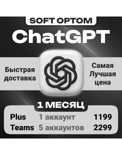 ЛУЧШАЯ ЦЕНА + ОПЛАТА СБПChatGPT 4.5 /o4 PLUS БЫСТРО