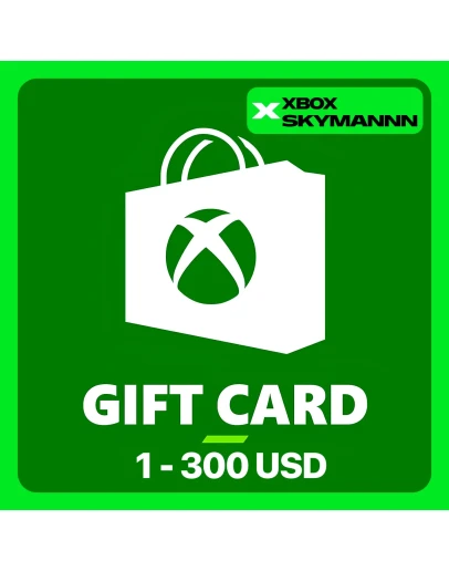 ПОДАРОЧНАЯ КАРТА XBOX LIVE 1-300 USD USA БЫСТРО
