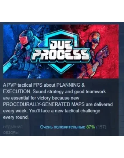 Due Process АВТОДОСТАВКА STEAM РОССИЯ