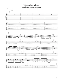 Табы Kfir Ochaion - Muse - Hysteria - Electric Guitar