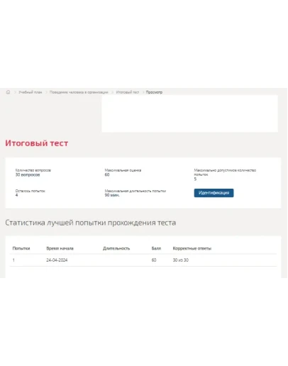 Поведение человека в организации.Тест Синергия/МТИ 2024