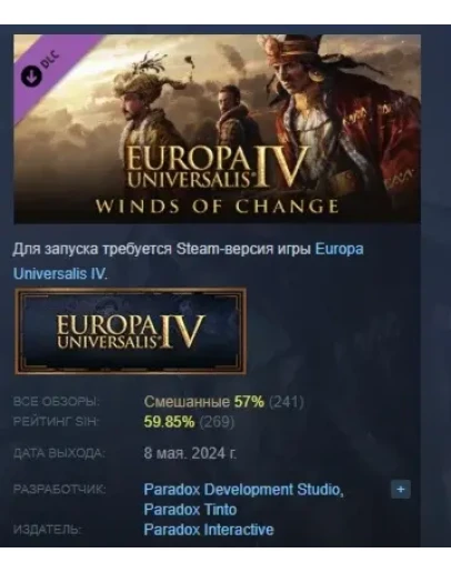 Expansion Europa Universalis IV: Winds of Change STEAM