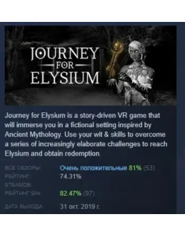 Journey For Elysium АВТОДОСТАВКА STEAM GIFT РОССИЯ Journey For Elysium АВТОДОСТАВКА STEAM GIFT РОССИЯ