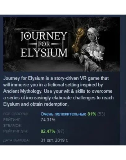Journey For Elysium АВТОДОСТАВКА STEAM GIFT РОССИЯ