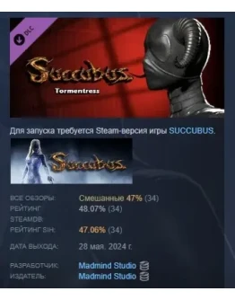 Succubus - Tormentress DLC STEAM РОССИЯ