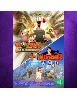 Worms Battlegrounds + Worms W.M.D XBOX