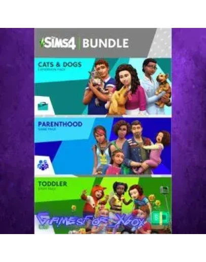 The Sims 4 Bundle - Cats & Dogs, Parenthood, XBOX DLC The Sims 4 Bundle - Cats & Dogs, Parenthood, XBOX DLC