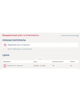 Бюджетный учет и отчетность.Тест Синергия/МТИ 2024г.