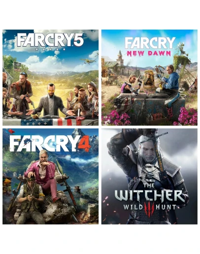 Far Cry 5 + 4 + New Dawn + Ведьмак 3+25 ИГР+DLC