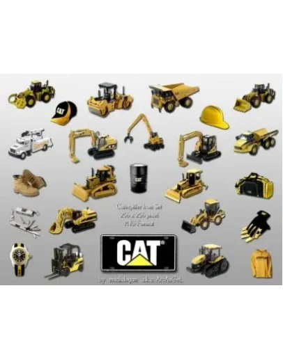 Иконки серии Caterpillar + БОНУС