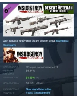 Insurgency: Sandstorm - Desert Veteran Weapon Skin Set Insurgency: Sandstorm - Desert Veteran Weapon Skin Set