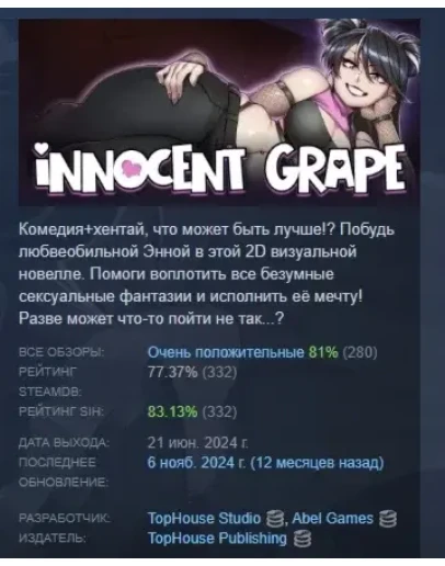 Innocent Grape АВТОДОСТАВКА STEAM GIFT РОССИЯ