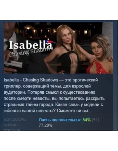 Isabella: Chasing Shadows АВТОДОСТАВКА STEAM РОССИЯ Isabella: Chasing Shadows АВТОДОСТАВКА STEAM РОССИЯ