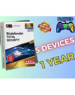 BКлюч Bitdefender Total Security для 5 устройств на 1 г BКлюч Bitdefender Total Security для 5 устройств на 1 г