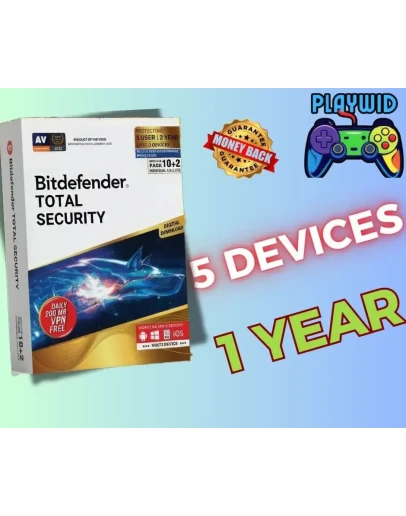 BКлюч Bitdefender Total Security для 5 устройств на 1 г