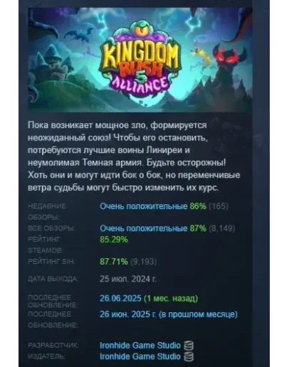 Kingdom Rush 5: Alliance TD STEAM GIFT РОССИЯ