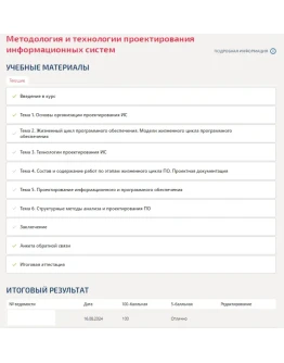 Методология и технологии проектирования ИС.Синергия/МТИ Методология и технологии проектирования ИС.Синергия/МТИ