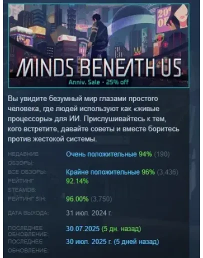 Minds Beneath Us АВТОДОСТАВКА STEAM GIFT РОССИЯ
