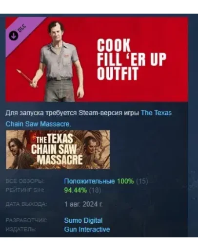 The Texas Chain Saw Massacre - Cook Outfit 1 STEAM РФ