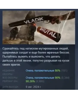 VLADiK BRUTAL АВТОДОСТАВКА STEAM РОССИЯ