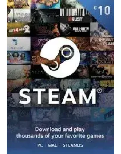 STEAM WALLET 10 ЕВРО GIFT CARD + ПОДАРОК
