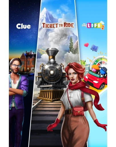 Ticket to Ride, Clue and The Game of Life 2 - Classic