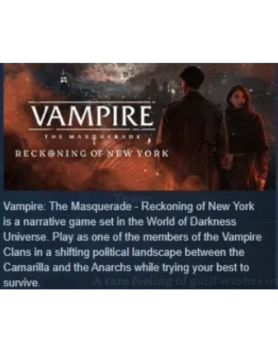 Vampire: The Masquerade - Reckoning of New York STEAM Vampire: The Masquerade - Reckoning of New York STEAM