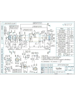 Чертеж детали червяк в компасе