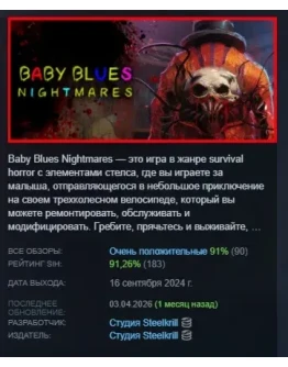 Baby Blues Nightmares - Toddler Horror Game STEAM