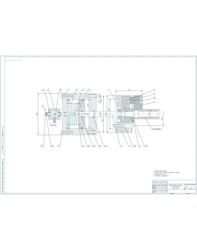 Чертеж патрона трехкулачкового с пневмоприводом