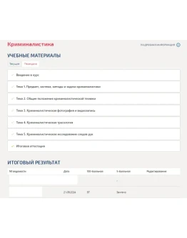 Криминалистика.Тест Синергия/МТИ 2024г. (97 баллов)