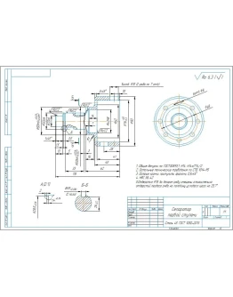 Чертеж детали сепаратор первой ступени в компасе